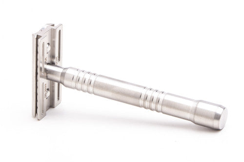 Yates Precision Shaving Model 921-H Scallop Bar Double Edge Safety Razor | 316 Stainless Steel
