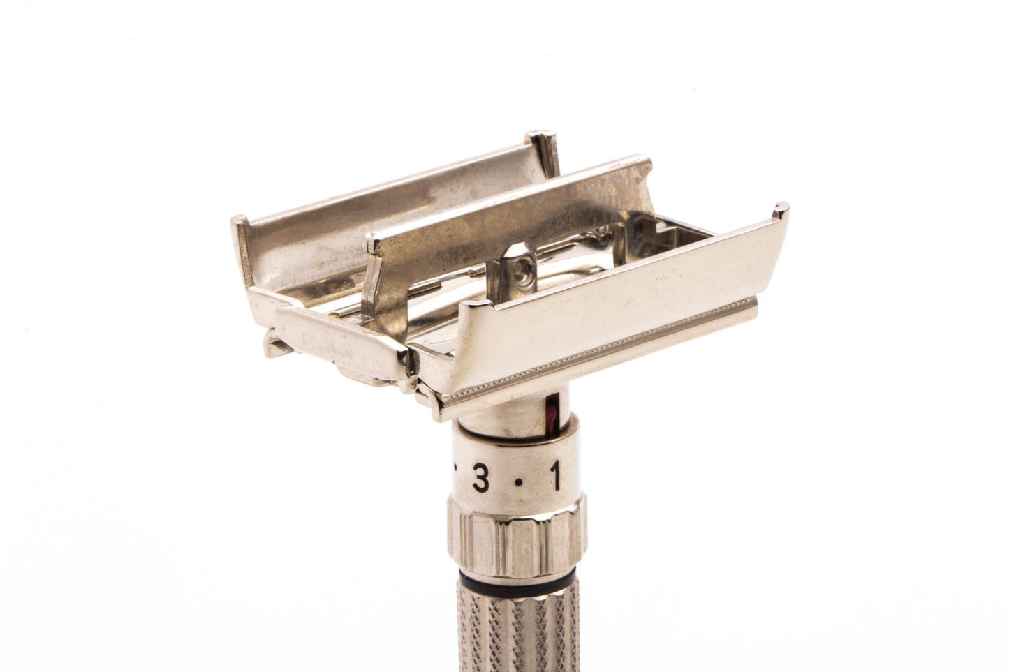 1959 E1 Gillette TTO Fatboy Adjustable Double Edge Safety Razor | Factory Nickel Revamp