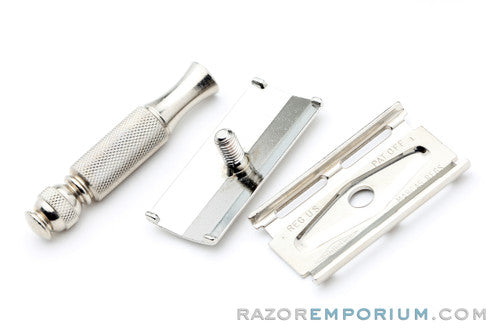 1964 Gillette Tech Travel Double Edge Safety Razor Set