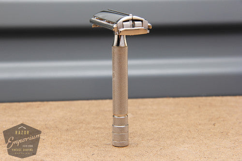 Gillette 1951 Notched Original Super Speed (DE) Safety Razor- W2 * Revamped- Nickel