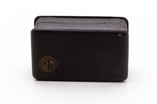 Gem Single Edge Safety Razor with Leather Case & Blade Bank