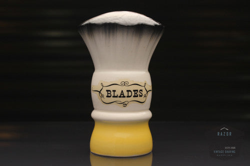 Porcelain Shaving Brush Blade Safe