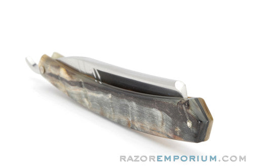 6/8" Thiers-Issard Hollow Ground Round Tip Ram Horn Straight Razor