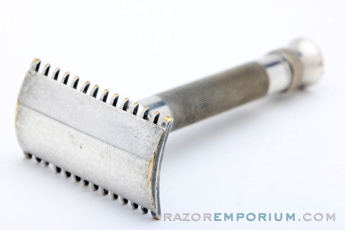 1914 Gillette Fluted Tip Aristocrat w/ French Ivory Case and Original Blade Banks