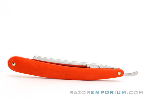 5/8" Bengall Shave Ready Straight Razor Custom G10 Orange Scales