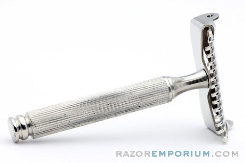 1918 Liberty Single Edge Safety Razor Orig Black Leather Case