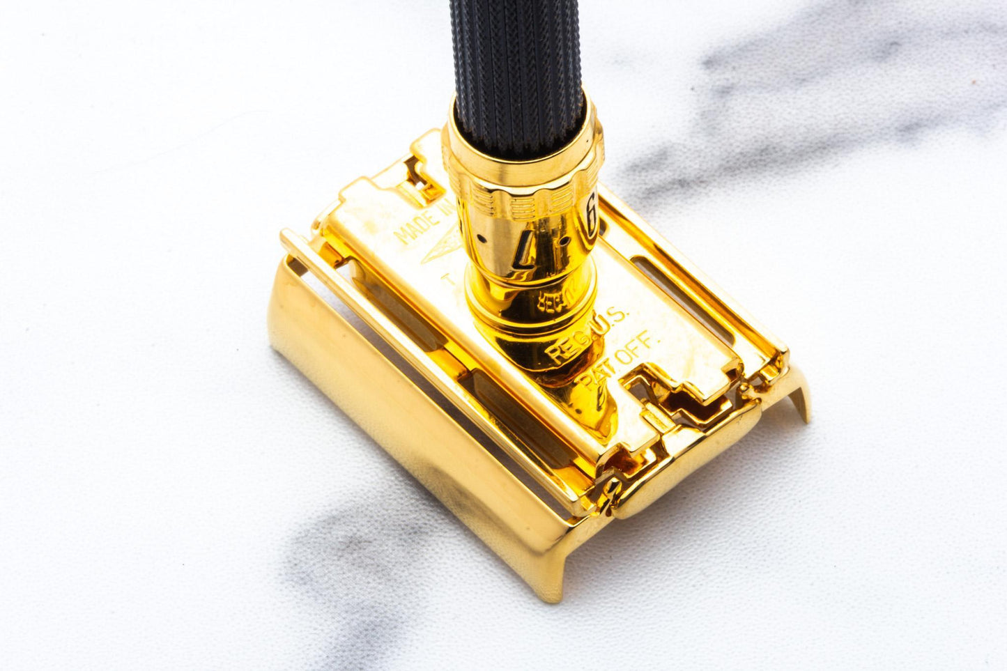 1973 T4 Gillette Super Adjustable 84mm Double Edge Safety Razor | 24k Gold Revamp