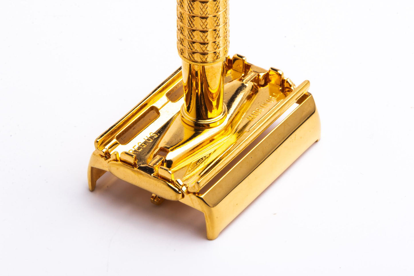 1964 J3 Gillette Flare Tip DE Super Speed Safety Razor |24k Gold Revamp