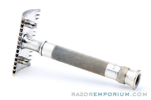 1914 Gillette Fluted Tip Aristocrat w/ French Ivory Case and Original Blade Banks