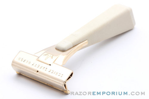 1960's Schick Eversharp Cream Handle Hydro-Magic Injector Safety Razor