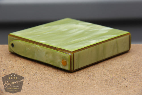 Gillette 1920's Milady Decollete DE Safety Razor in Jade Case