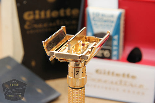 Gillette 1958 Executive Adjustable DE Safety Razor in Case D3