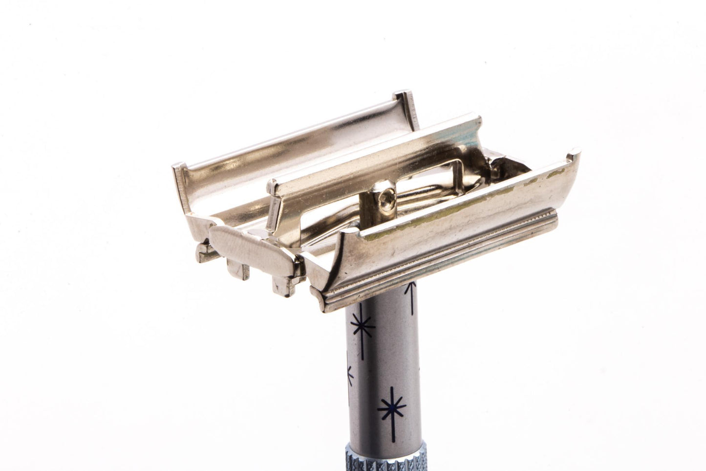 1964 J4 Gillette Lady Blue Star Double Edge Safety Razor Set | Original Condition