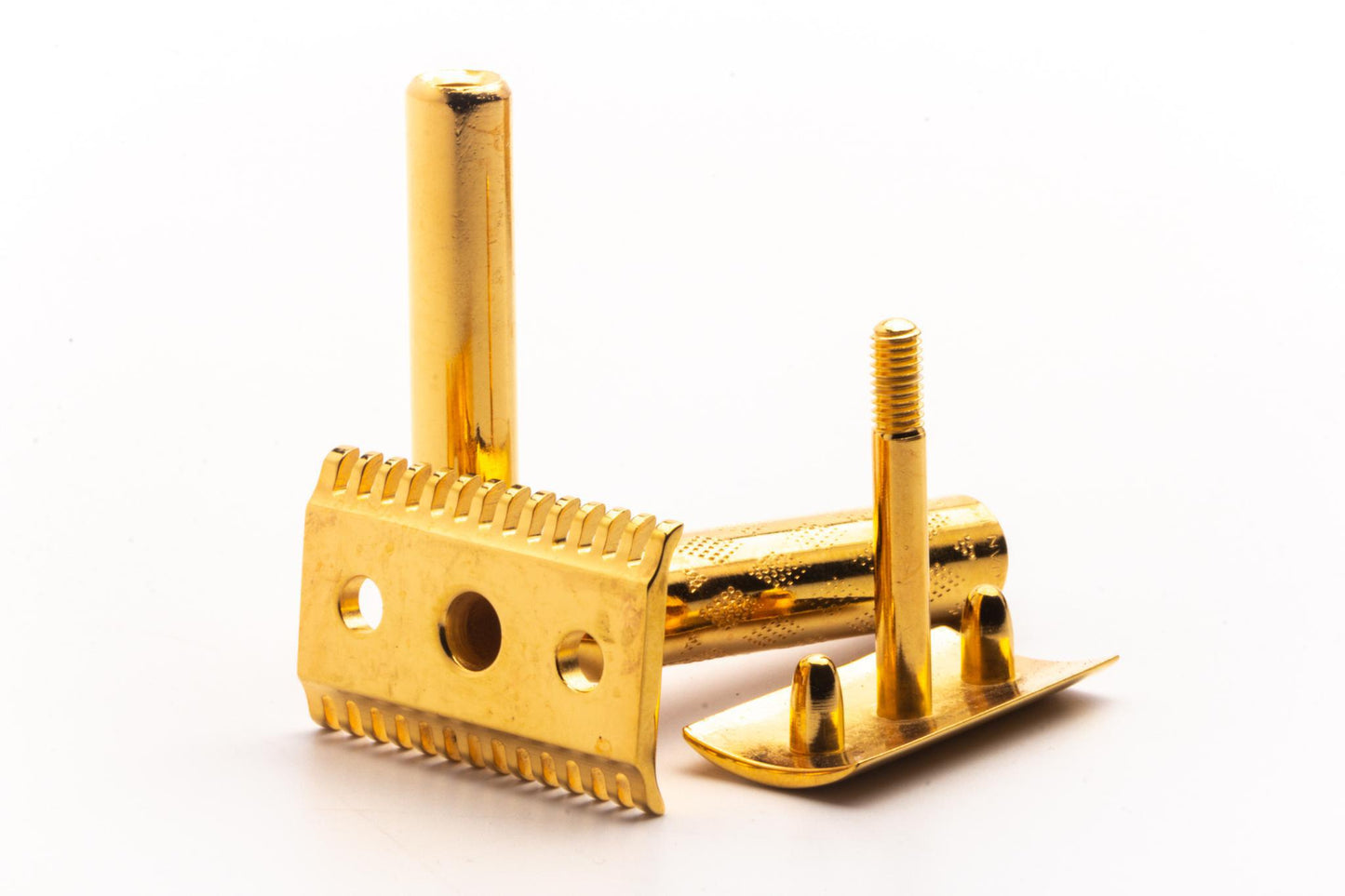 1920's Gillette NEW Bostonian Double Edge Safety Razor Set | 24K Gold Revamp