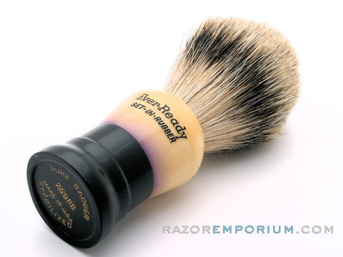 Ever-Ready 250PB Pure Badger Shaving Brush - Set in Rubber