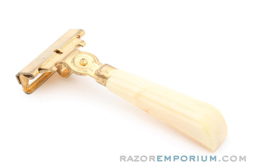 1950's Schick Eversharp Gold & Cream Injector SE Razor