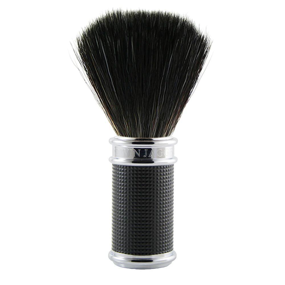 Edwin Jagger | Black 3D Diamond Black Synthetic Shaving Brush, Medium