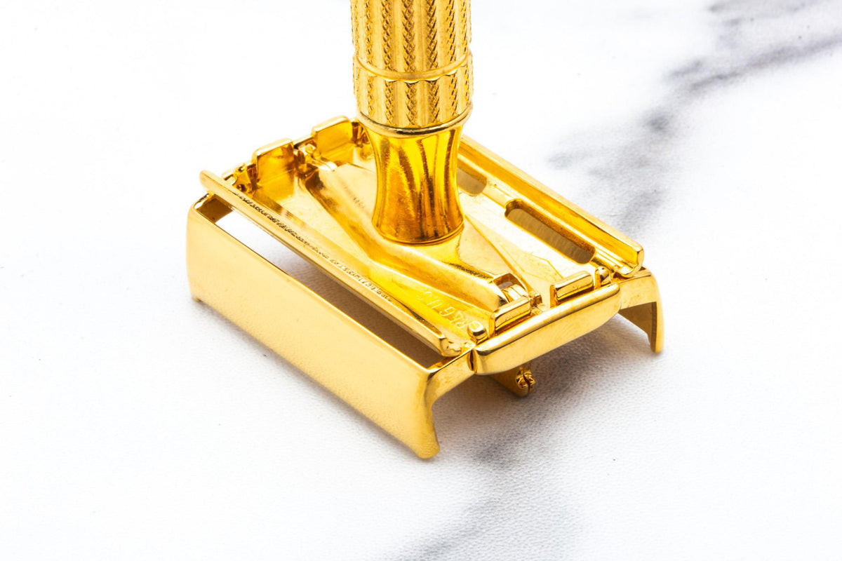 1946-47 Gillette Gold Aristocrat TTO Double Edge Safety Razor Set| 24K Gold Revamp