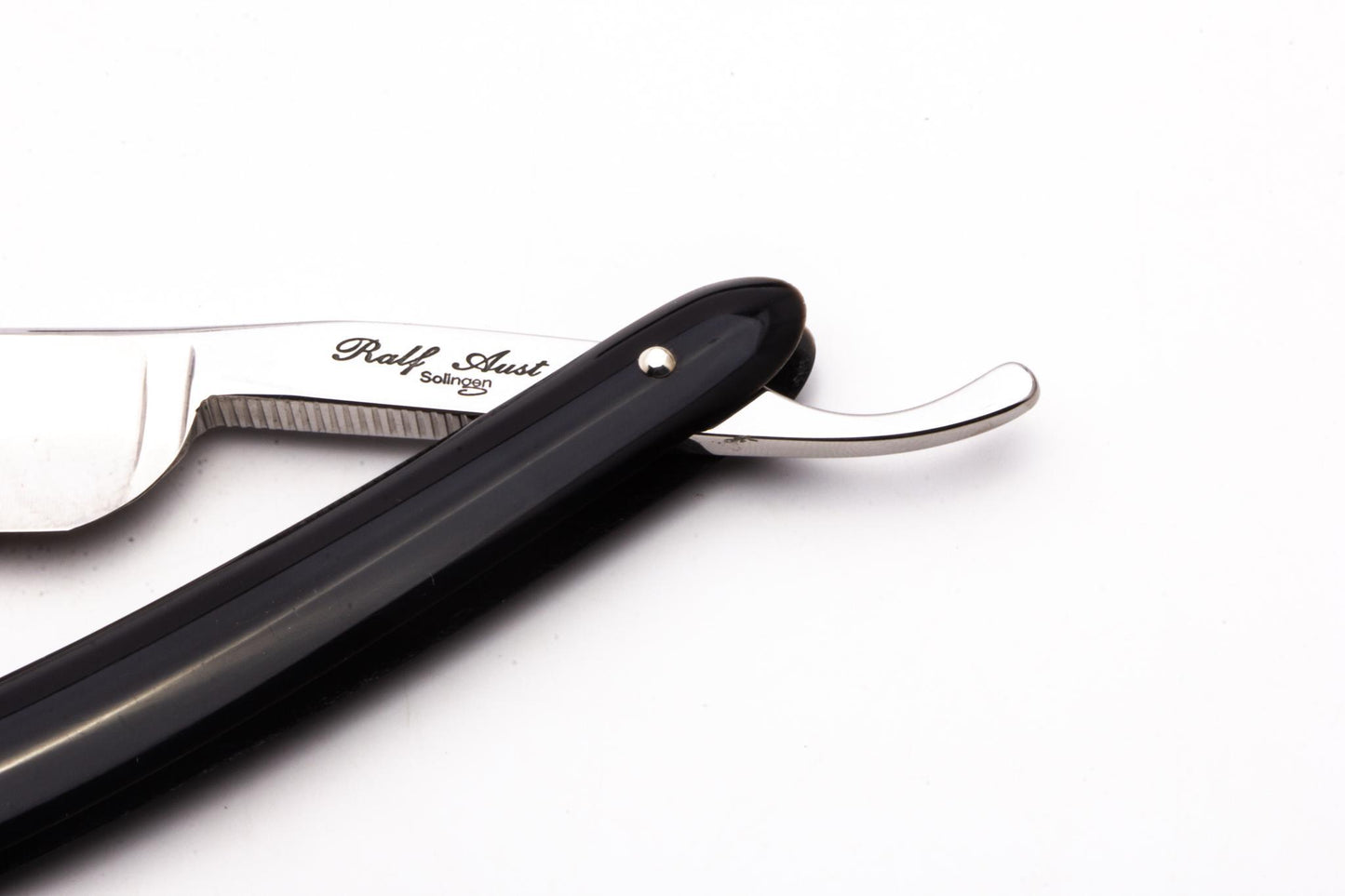 6/8" Ralf Aust Spanish Tip Hollow Ground Straight Razor With Jimps | Acrylic Scales