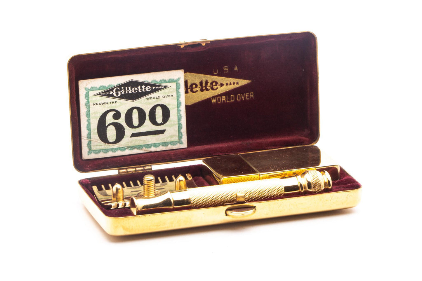 1911 Gillette Pocket Edition 503-B Double Edge Safety Razor Set | Original Condition