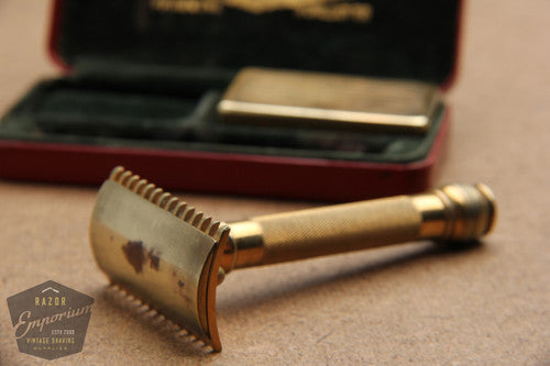 Gillette 1924 Gold Old Type Pocket Edition Boston Shriner Set