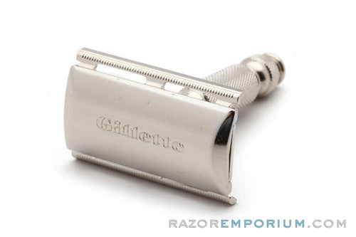 1968 Gillette Tech Travel DE Safety Razor N1 Marcas Regs