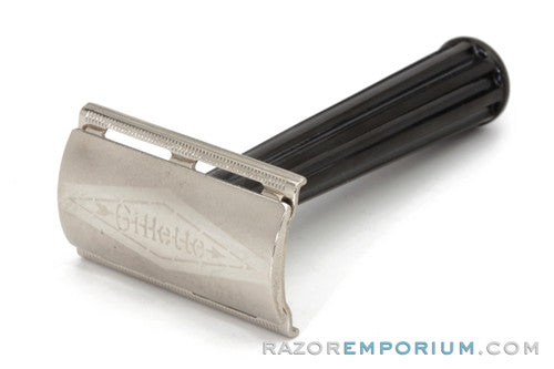 1952 Gillette X1 Post WWII Bakelite Handle Tech DE Razor