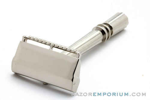 1930's Gem Micromatic TTO Single Edge Safety Razor "Clog Pruf" Factory Nickel Revamp