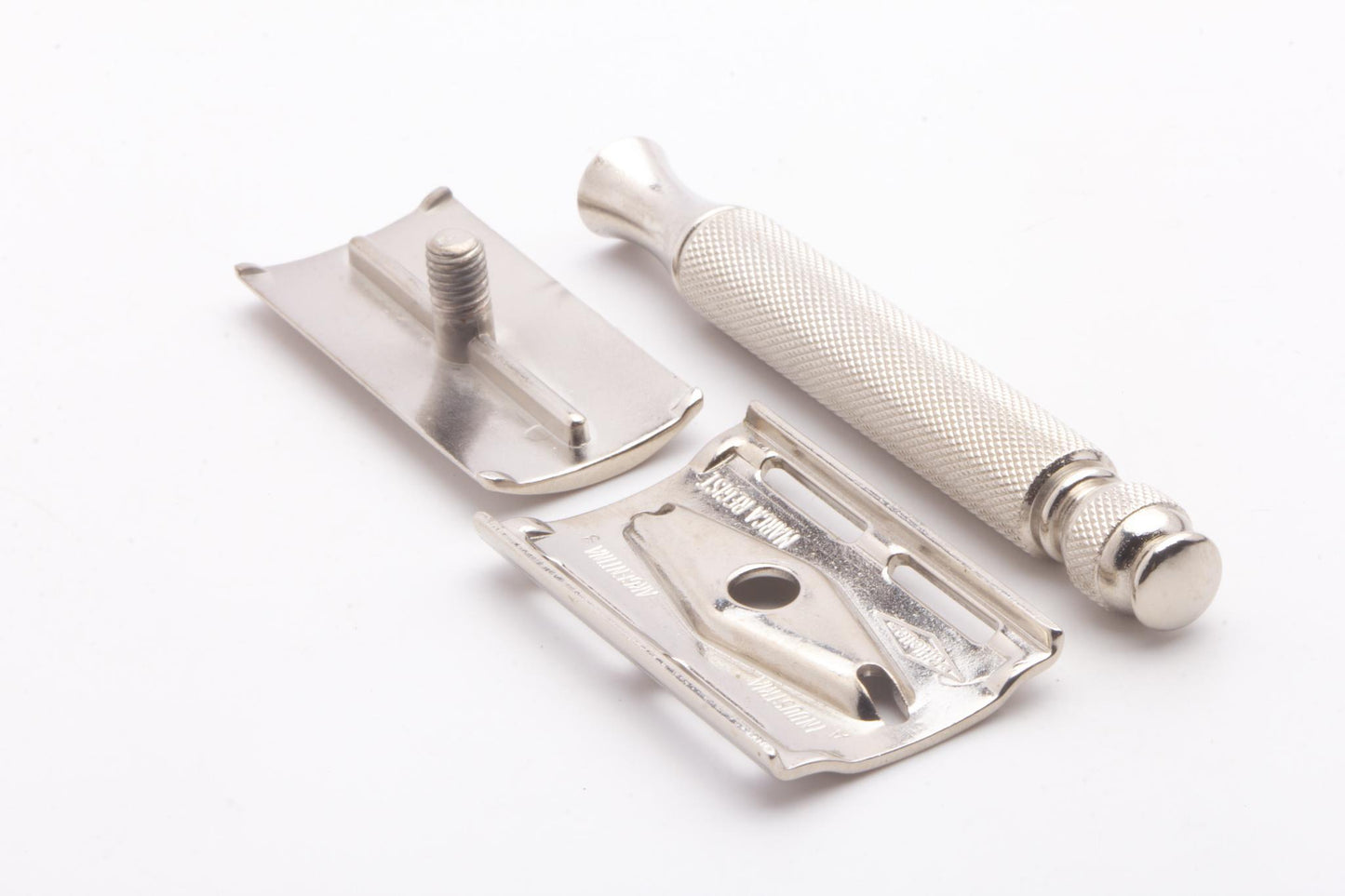 1955 A1 Gillette Ball End Tech Double Edge Safety Razor | Factory Nickel Revamp