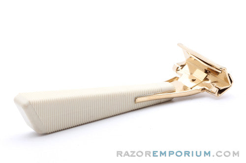 1960's Schick Eversharp Cream Handle Hydro-Magic Injector Safety Razor