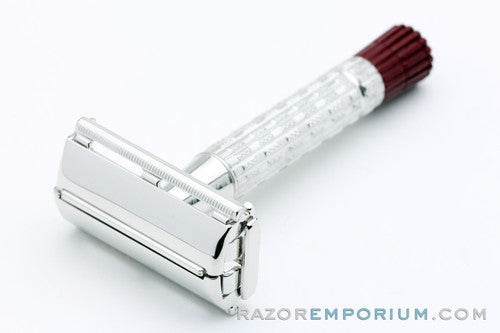 1958 Gillette Super Speed Heavy Red Tip D1 Rhodium Revamp