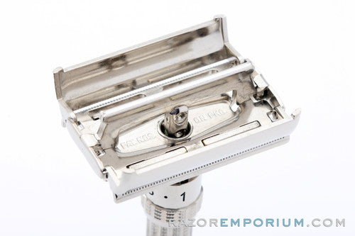 1960's Gillette Slim Adjustable DE Safety Razor w/ Gold Case