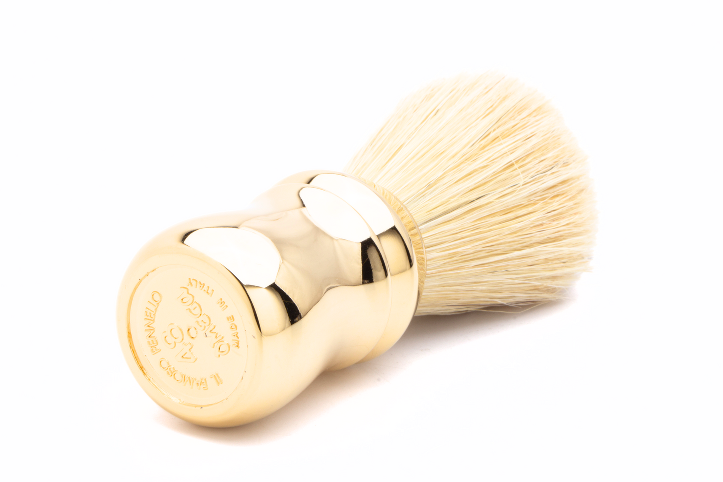 Omega 20480 Pure Bristle Shaving Brush - Gold