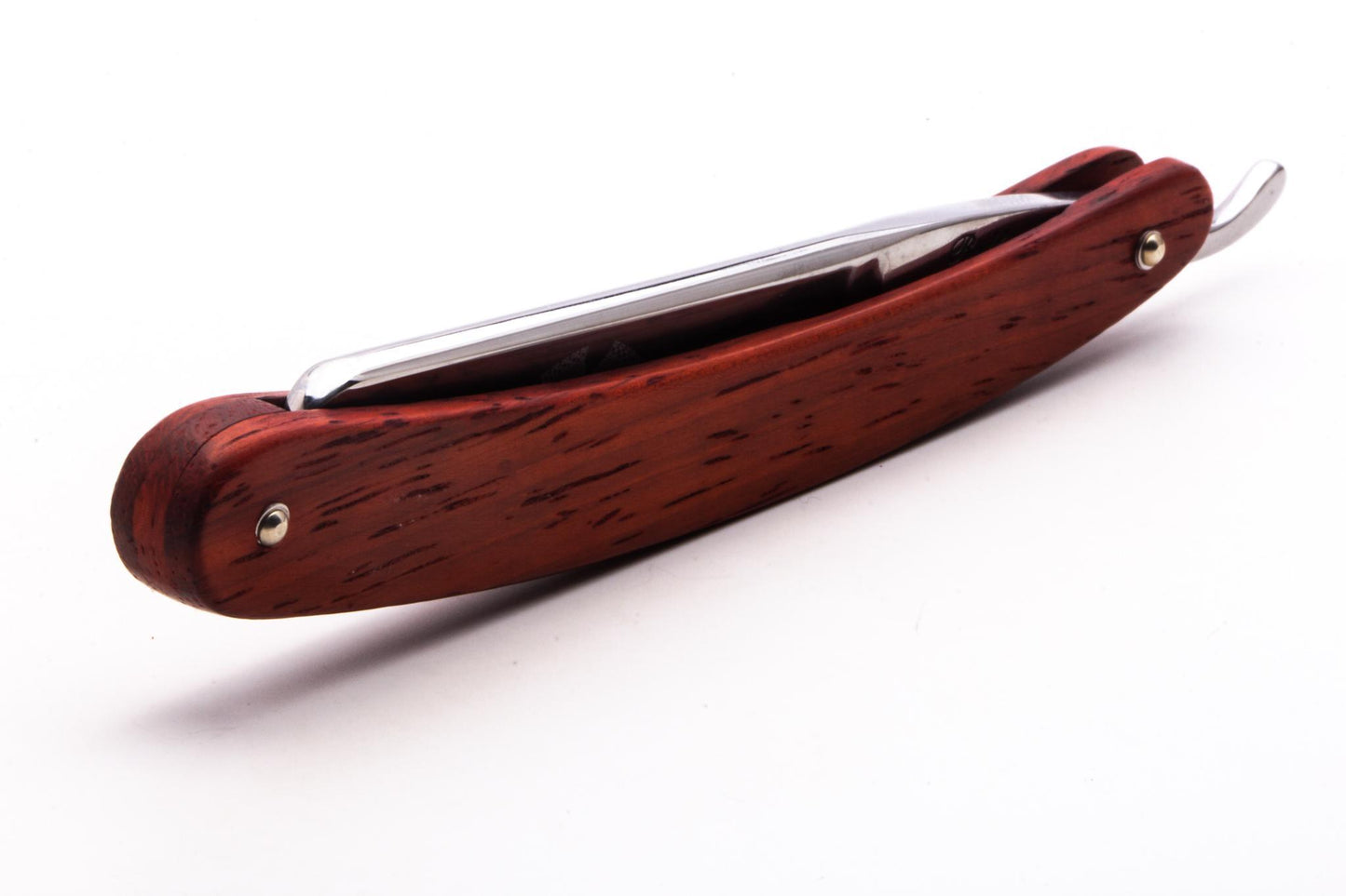 5/8" Ralf Aust Spanish Tip Straight Razor | Red Wood Scales