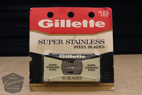 Gillette Super Stainless Double Edge (10) - New Old Stock (NOS) Razor Blades