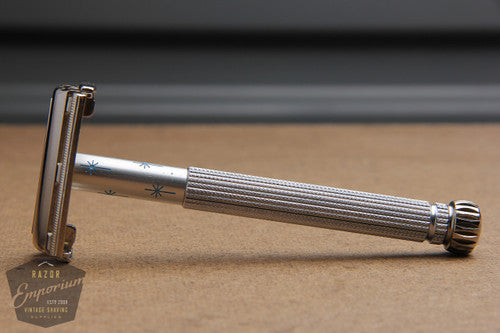 Gillette 1962 Blue Star Lady Gillette DE Safety Razor - H4
