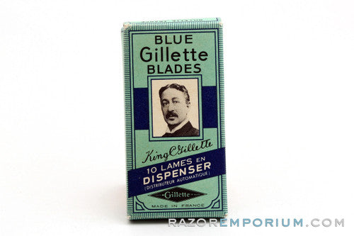 Gillette Blue Double Edge DE Dispenser (10) - New Old Stock (NOS) Razor Blades