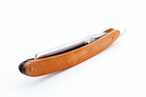 5/8" Ertan Süer The Archer Carbon Straight Razor | Leef Wood Scales