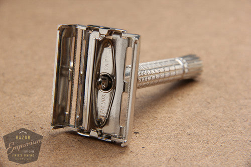 Gillette 1966 Medium Flair Tip Super Speed Safety Razor B2 * Revamped - Nickel- L4