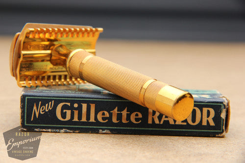 Gillette 1930s NEW Long Comb Double Edge Safety Razor w/ Box