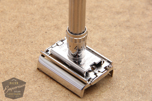 Gillette 1966 Slim Adjustable Safety Razor L4 ** Rhodium REVAMPED