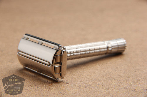 Gillette 1956 Medium Flair Tip Super Speed Safety Razor B2 * Revamped - Nickel