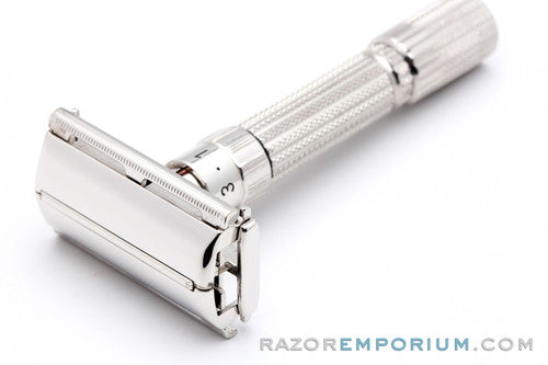 1960 Gillette Fatboy Adjustable DE Razor F2 Rhodium Revamp