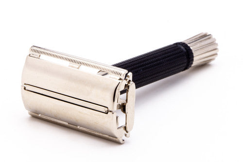 1973 T1 Gillette Black Handle Super Speed Safety Razor | Nickel Revamp