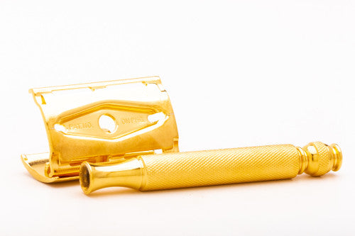 1940's Gillette Ball End Tech DE Safety Razor | 24k Gold Revamp