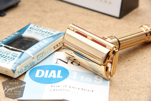 Gillette 1958 Executive Adjustable DE Safety Razor in Case D3