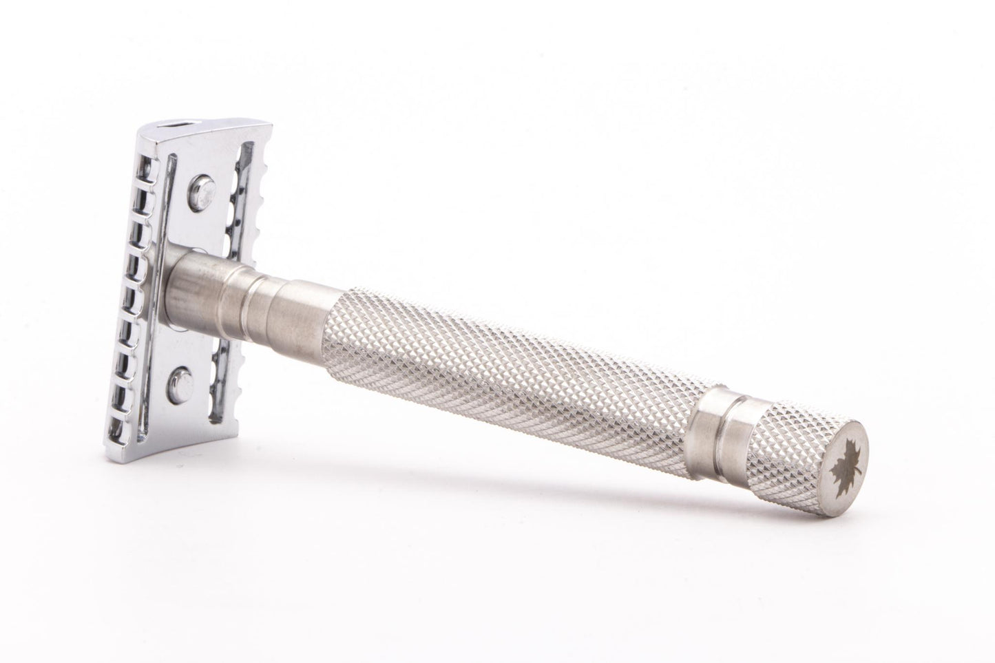 Maggards Razors | Slant Three Piece Double Edge Razor With Extra Open Comb Guard & Cap