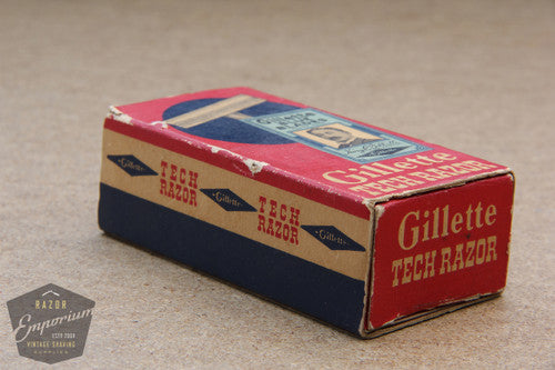 Gillette 1951 Ball End Tech Razor in Red Box - Excellent W4