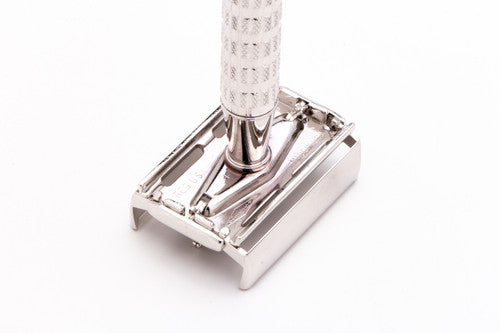 1957 C4 Gillette Red Tip Heavy DE TTO Super Speed Safety Razor | Rhodium Revamp