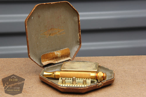 Gillette 1920's Ball End Old Type Style Razor in Original Case